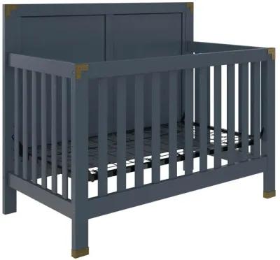 Miles 5 in 1 Convertible Crib with Brass Finished Accents