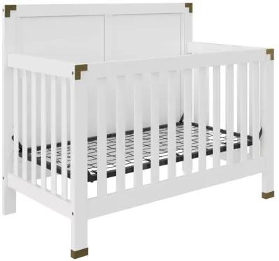 Miles 5 in 1 Convertible Crib with Brass Finished Accents