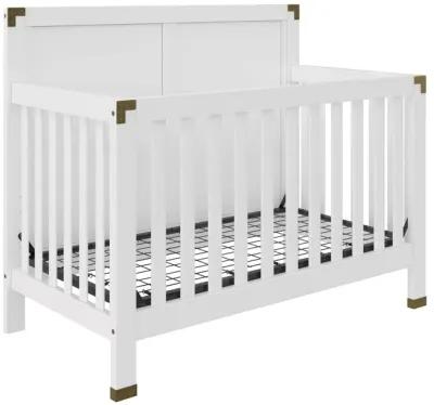 Miles 5 in 1 Convertible Crib with Brass Finished Accents