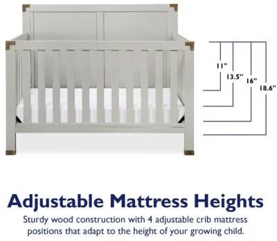 Miles 5 in 1 Convertible Crib with Brass Finished Accents