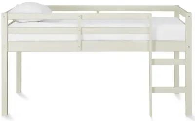 Milton Junior Twin Size Wooden Espresso Loft Bed for Kids