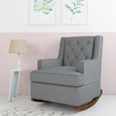 Bennet Transitional Wingback Linen Upholstered Nursery Rocker Chair