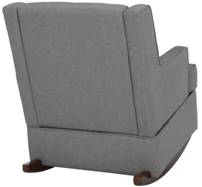 Bennet Transitional Wingback Linen Upholstered Nursery Rocker Chair