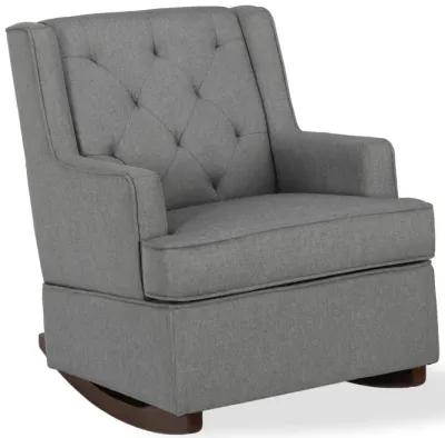 Bennet Transitional Wingback Linen Upholstered Nursery Rocker Chair