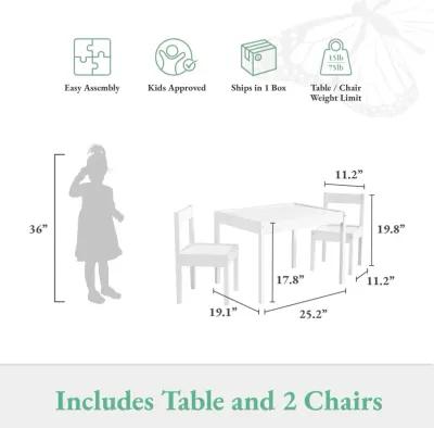 Hunter 3-Piece Kiddy Table and Chair Kids Set