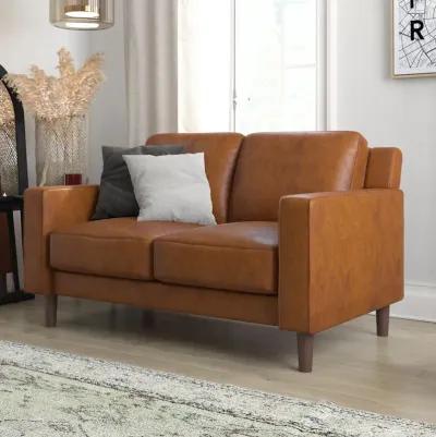 Brynn Fabric Upholstered 2 Seater Sofa with Wood Legs