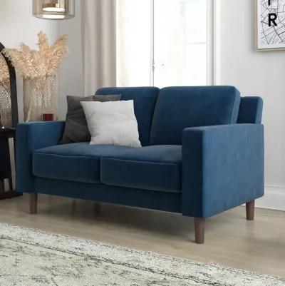 Brynn Fabric Upholstered 2 Seater Sofa with Wood Legs