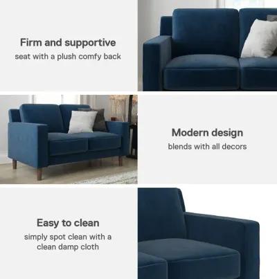 Brynn Fabric Upholstered 2 Seater Sofa with Wood Legs