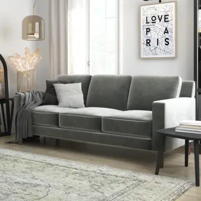 Brynn Fabric Upholstered 3 Seater Sofa with Wood Legs