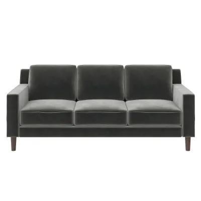 Brynn Fabric Upholstered 3 Seater Sofa with Wood Legs