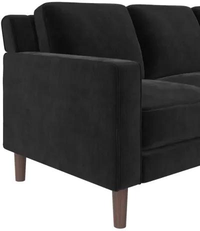 Brynn Fabric Upholstered 3 Seater Sofa with Wood Legs