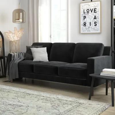 Brynn Fabric Upholstered 3 Seater Sofa with Wood Legs