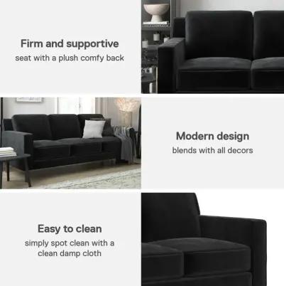 Brynn Fabric Upholstered 3 Seater Sofa with Wood Legs