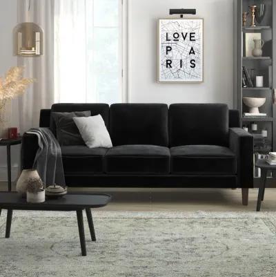 Brynn Fabric Upholstered 3 Seater Sofa with Wood Legs