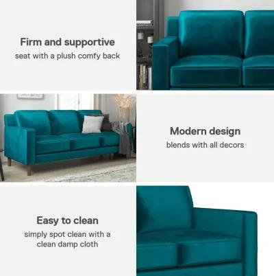 Brynn Fabric Upholstered 3 Seater Sofa with Wood Legs