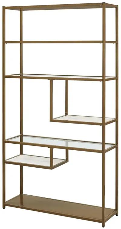 Moriah Bookcase Étagère with Modern Geometric Design