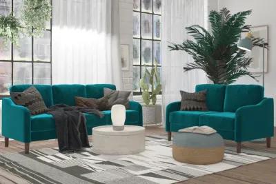 Marbella Velvet Upholstered 2-Seater Loveseat Sofa