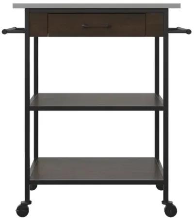 Kane Kitchen Cart with 1 Drawer, 2 Shelves and 2 Towel Bars