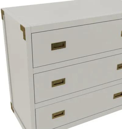 Miles 3-Drawer Wood Dresser with Brass Handles