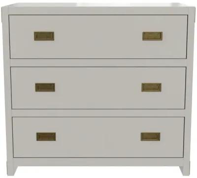 Miles 3-Drawer Wood Dresser with Brass Handles