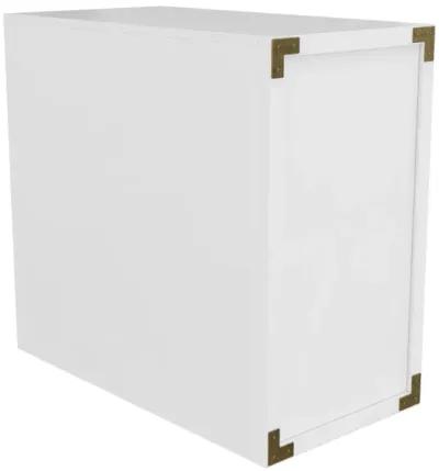 Miles 3-Drawer Wood Dresser with Brass Handles