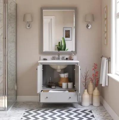 Bleeker Solid Wood Bathroom Vanity with Pre-Installed Oval Porcelain Sink