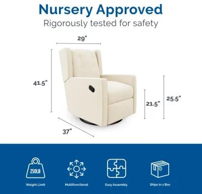 Mikayla Swivel Glider Recliner Chair Pocket Coil Seating