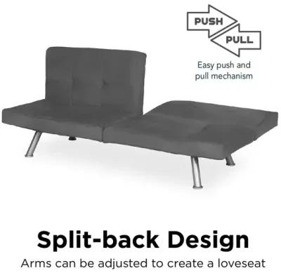 Contempo Split-Back Upholstered Futon with Multiple Reclining Positions