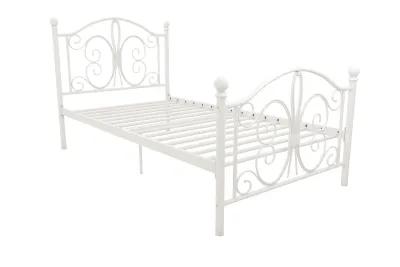 Ballard Victorian Metal Bed with Secured Metal Slats