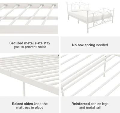 Ballard Victorian Metal Bed with Secured Metal Slats