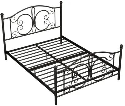 Ballard Victorian Metal Bed with Secured Metal Slats