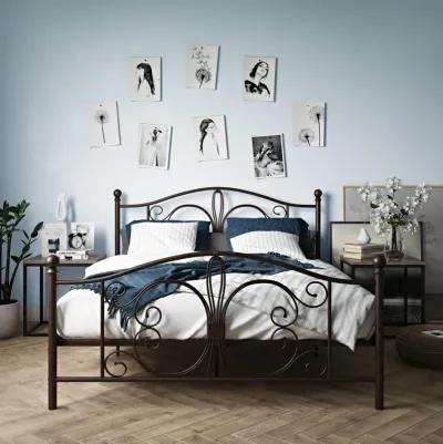 Ballard Victorian Metal Bed with Secured Metal Slats