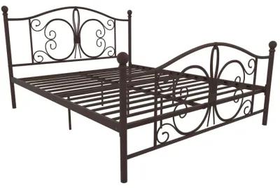 Ballard Victorian Metal Bed with Secured Metal Slats