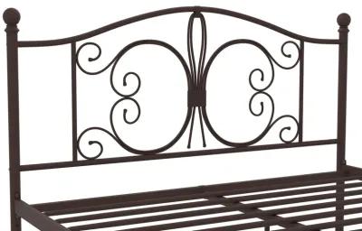 Ballard Victorian Metal Bed with Secured Metal Slats