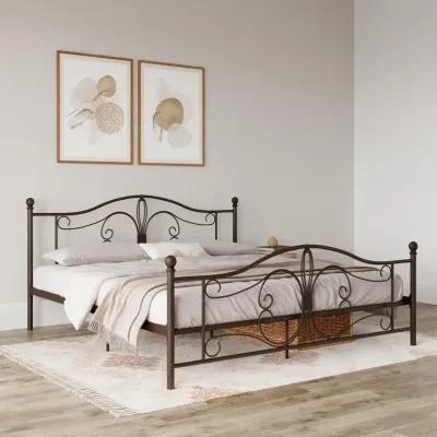 Ballard Victorian Metal Bed with Secured Metal Slats