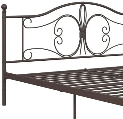 Ballard Victorian Metal Bed with Secured Metal Slats