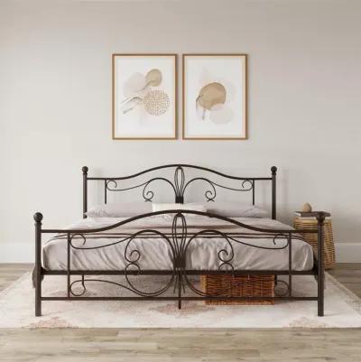 Ballard Victorian Metal Bed with Secured Metal Slats