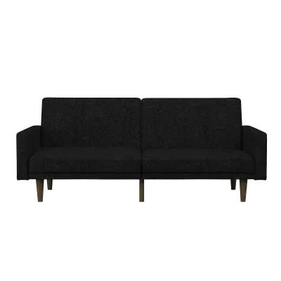 Paxson Futon with Solid Wood Legs and Diagonal Design