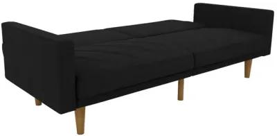 Paxson Futon with Solid Wood Legs and Diagonal Design