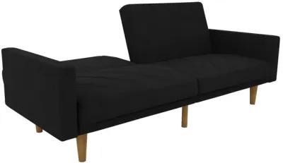 Paxson Futon with Solid Wood Legs and Diagonal Design