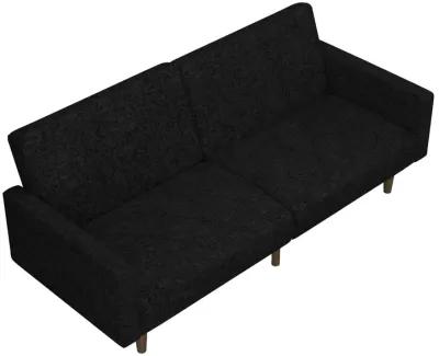 Paxson Futon with Solid Wood Legs and Diagonal Design