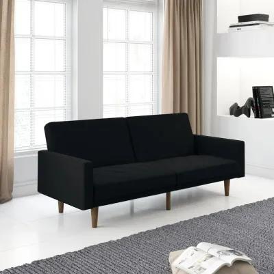 Paxson Futon with Solid Wood Legs and Diagonal Design