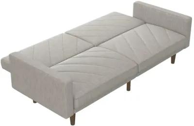 Paxson Futon with Solid Wood Legs and Diagonal Design