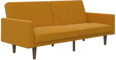 Paxson Futon with Solid Wood Legs and Diagonal Design