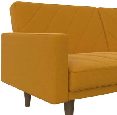 Paxson Futon with Solid Wood Legs and Diagonal Design