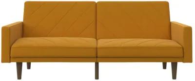 Paxson Futon with Solid Wood Legs and Diagonal Design