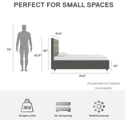 Cambridge Upholstered Bed with Gas Lift Storage Compartment