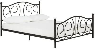 Victoria Metal Platform Bed with Headboard, Footboard and 2 Height Options