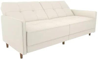 Andora Tufted Upholstered Coil Futon with Wooden Legs