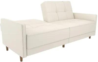 Andora Tufted Upholstered Coil Futon with Wooden Legs